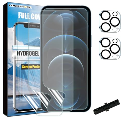 3 Hydrogel Films + 2 Tempered Glass Lens Protector For iPhone 12 Pro Max - size: iPhone 12 Pro Max
