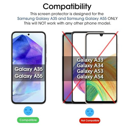 Battery Case for Galaxy A55/A35,High Capacity [12000mAh] Extended Portable Protective Charging Case Backup Compatible with Galaxy A55,Galaxy A35 Wireless Charging Case with 1x Screen Protector-Black