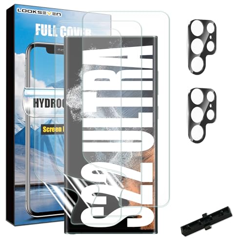 3 Hydrogel Films + 2 Tempered Glass Lens Protector For Galaxy S22 Ultra - size: S22 Ultra