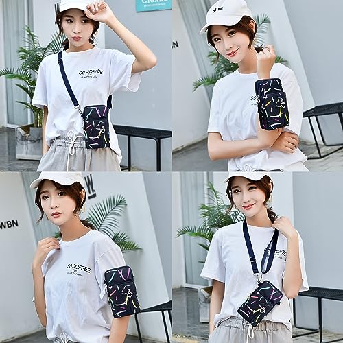 BIAOTIE Lightweight Small Crossbody bags Cell Phone Purses Travel Pouch Shoulder Bag for Women - color: Black Colorbar