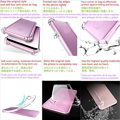 USTIYA Case for Samsung Galaxy XCover Pro Clear TPU Four Corners Protective Cover Transparent Soft funda