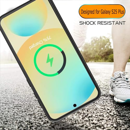Battery Case for Galaxy S25 Plus, 12000mAh High Capacity Portable Charger Case Rechargeable Smart Battery Pack Compatible with Galaxy S25 Plus 6.7 inch Charging Case Support Wireless & Carplay-Black - size: for Galaxy S25 Plus