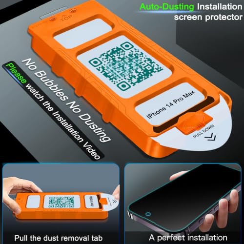 IMBZBK Privacy Screen Protector for iPhone 14 Pro Max, 3+3 Pack - color: 14 Pro Max-Black