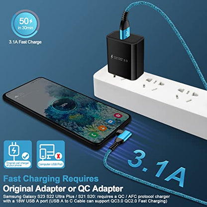 USB C Cable 3.1A Android Charger Fast Charging Right Angle for iPhone 17 16