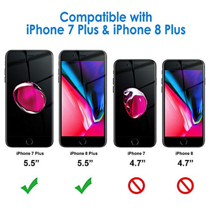 JETech Privacy Screen Protector for iPhone 8 Plus/7 Plus, 2-Pack - size: iPhone 8 Plus/7 Plus