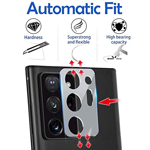 Suoman 3-Pack for Samsung Note 20 Ultra Camera Lens Protector - [Aluminum alloy] [Does not Affect Night Shots] 9H Hardness Tempered Glass Film - Silver - color: Silver