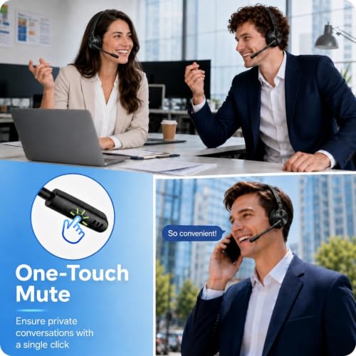Trucker Bluetooth Headset, Wireless Headset with Microphone