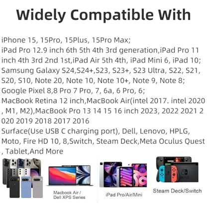 15FT USB C Cable 2 Pack, USB C to USB C Charging Cable 60W Fast Charge - color: Off White, size: 15FT