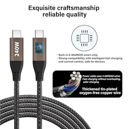 1000W 10-Port GaN 4 Desktop Charging Station with 240W 6.6 ft Data Cable - Compatible with Tablets, Phones, Laptops, Gaming Consoles, Headphones - size: 1000WGaN4