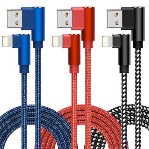 iPhone Charger 10ft 3Pack Apple MFi Certified Lightning Cable Nylon Braided
