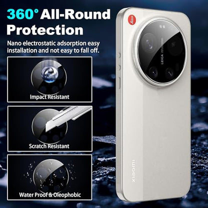 for Xiaomi 17 Ultra Screen Protector with Camera Lens Protector, 9H Hardness Anti-Scratch Tempered Glass flim, Case Friendly, Anti-Fingerprint,Anti-Scratch (2+2 PACK) - color: Xiaomi 17 Ultra