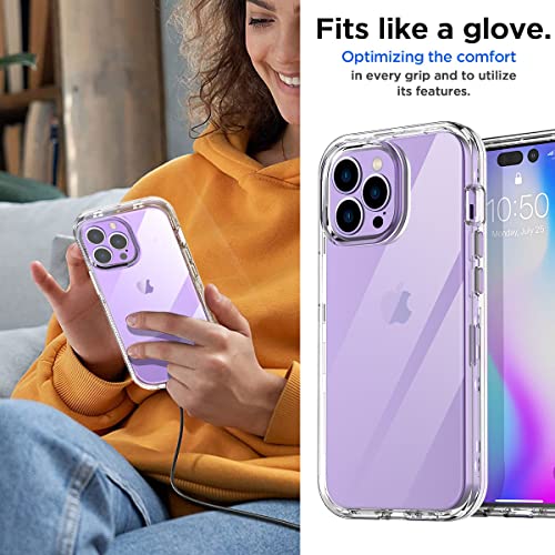 AICase for iPhone 14 Pro Max Clear Case(6.7"),Heavy Duty Drop Protection Full Body Rugged Shockproof/Dust Proof 3-Layer Military Protective Tough Durable for iPhone 14 Pro Max - color: Clear