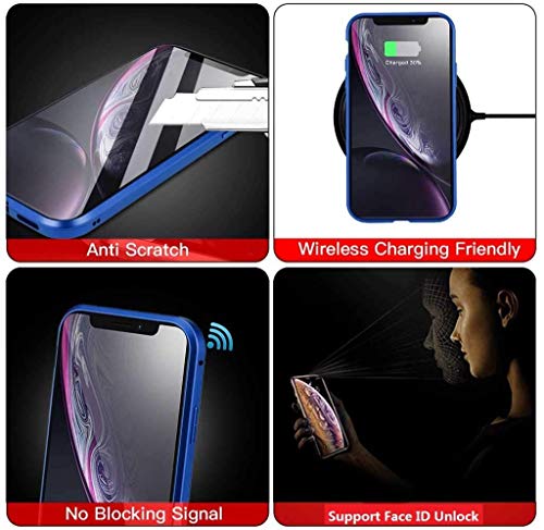 Magnetic Titanium for iPhone 14 Pro Max Privacy Screen Case Full Body Cover - color: Blue Titanium, size: iPhone 14 Pro Max