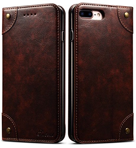 iPhone 8 Case, iPhone 7 Case, SINIANL Leather Wallet Folio Case Book Design Flip Cover with Stand and ID Credit Card Slot Magnetic Closure for iPhone 8/7 - color: Brown, size: iPhone 7 / 8 (4.7 inch)