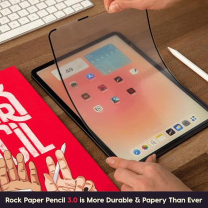 Astropad Rock Paper Pencil v3.0 – Paper Screen Protector for iPad Air 11-in (M2/M3/M4) & (M3, 2025) & iPad 10.9-in. (10th & 11th Gen) + Apple Pencil Tips 2 Pack – Compatible with Apple Pencil 1st/2nd Gens and Pencil Pro - size: iPad Air 11-in (M2/M3/M4) &