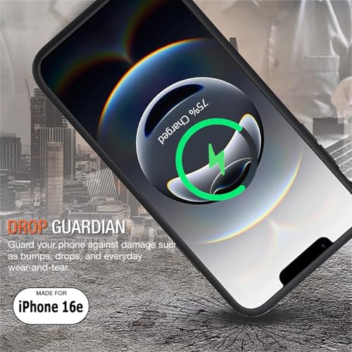 Battery Case for iPhone 17e, Upgraded 10000mAh Rechargeable Portable Charging Case with Wireless Charging Compatible for iPhone 16e/ 17e (6.1inch) with Carplay Extend Battery Pack Charger Case (Black) - size: iPhone 16e/17e -10000mAh