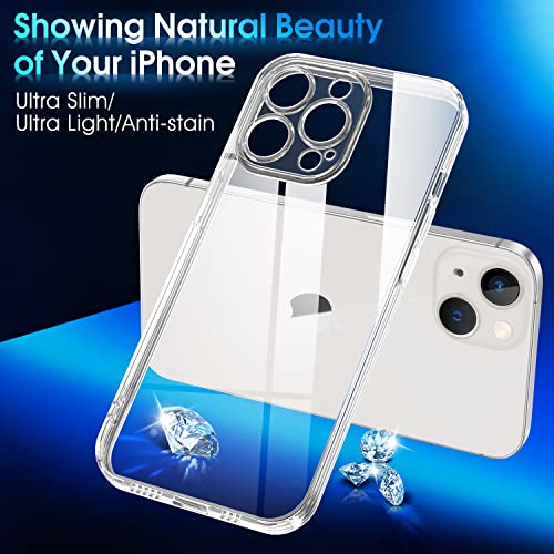 Supdeal Crystal Clear Case for iPhone 14 Plus, [Not Yellowing] [Camera Protection] [Military Grade Drop Tested] Transparent Shockproof Protective Soft Silicone Slim Cover, 6.7 inch, Transparent - color: Transparent, size: iPhone 14 Plus