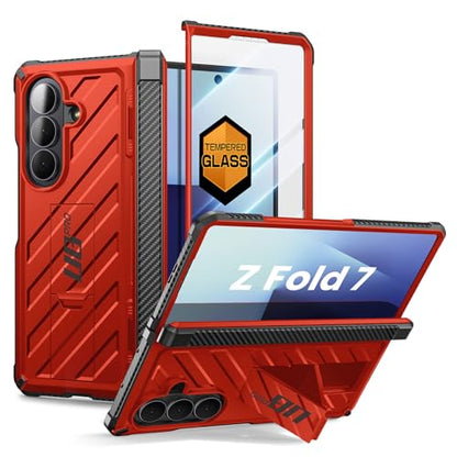 SUPCASE for Samsung Galaxy Z Fold 7 Case with Built-in Kickstand, Ruddy - color: Ruddy