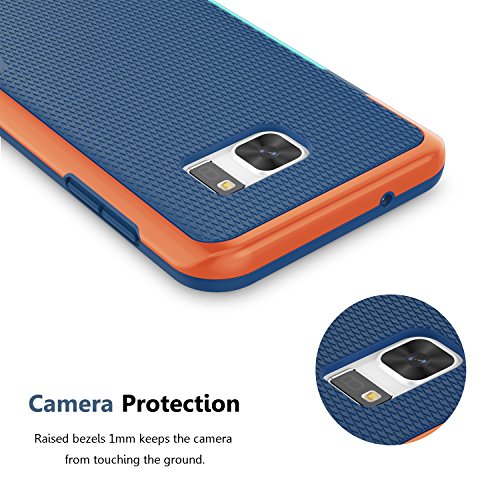 Jeylly Galaxy S7 Case, [3 Color] Slim Hybrid Impact Rugged Soft TPU & Hard PC Bumper Shockproof Protective Anti-Slip Case Cover Shell for Samsung Galaxy S7 S VII G930 GS7 - Blue | [3 Color] Slim Hybrid Impact Rugged Soft TPU&Hard PC Bumper Shockproof Prot