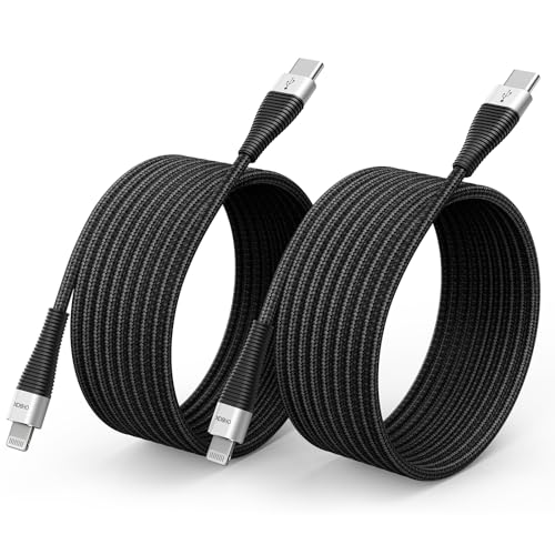 USB C to Lightning Cable [Apple MFi Certified] iPhone Charger 10 FT, 2 Pack - size: 10FT 2Pack, style: USB-C to Lightning Cable
