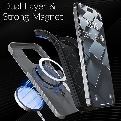 Crave Dual Guard for iPhone 15 Pro Max Case, Compatible with MagSafe Shockproof Protection Dual Layer Case for Apple iPhone 15 Pro Max (6.7") - Slate - color: Slate