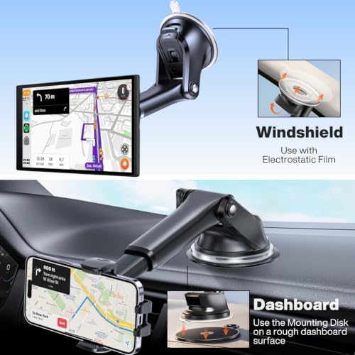 Replacement Suction Cup Mount with Extension Arm for 17mm Ball Joint