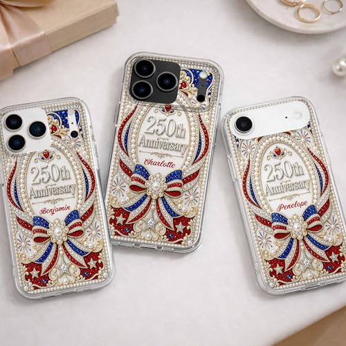 USA 250th Anniversary, Personalized Clear Phone Case, Gift for Patriots