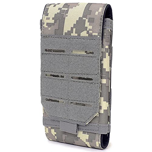 Universal Tactical Molle Phone Pouch Cellphone Holder | Mobile Holster Belt Smartphone Pouch for iPhone 17 Pro Max/Air/17 Pro/ iphone17/16 /15 /14 /13/12 Pro Max/iphone 16/15/14Plus - color: ACU