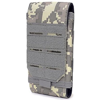 Universal Tactical Molle Phone Pouch Cellphone Holder | Mobile Holster Belt Smartphone Pouch for iPhone 17 Pro Max/Air/17 Pro/ iphone17/16 /15 /14 /13/12 Pro Max/iphone 16/15/14Plus - color: ACU