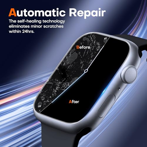 LK LϟK [6 Pack] for Apple Watch SE/Series 6/5/4 Screen Protector 44mm - size: Series SE/6/5/4 44mm Protector