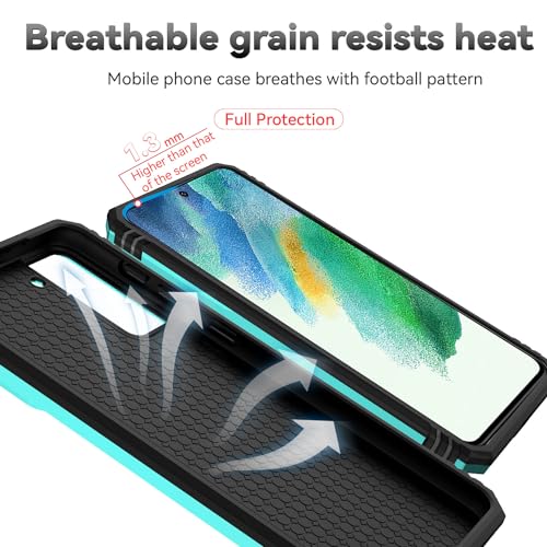 for Samsung Galaxy S20 FE 5G Case with Camera Lens Cover HD Screen Protector, Military-Grade Drop Tested Magnetic Ring Holder Kickstand Protective Phone Case for Samsung Galaxy S20 FE 5G (Mint) - color: Mint with camera cover Military-Grade 2nd gen