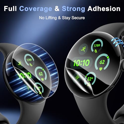 6 Pack for Google Pixel Watch 4/3/2/1 Screen Protector 41mm | Anti Scratch, Soft HD Clear Flexible Film for Pixel Watch 4/3/2/1 , Bubble Free, Touch Sensitive, Anti Fingerprint - size: For Google Pixel Watch 4/3/2/1 41mm 1.61 Inch