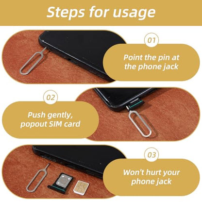16Pcs Sim Card Removal Tool Set, Sim Ejector Tool Smooth and Burr-Free SD Card Removal Tools Key Cards Tray Ejector Pins for All Cell Phones