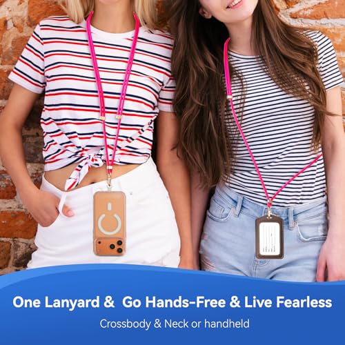 VVAAGG Cell Phone Lanyard for iPhone Crossbody Phone Strap - color: Dkpink