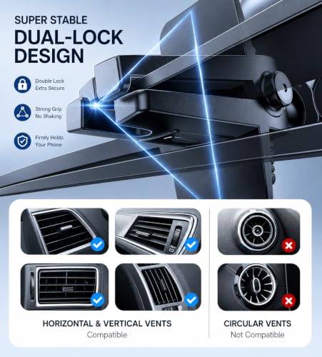 TORRAS 96+LBS Strongest Suction & Military-Grade Universal Car Phone Mount - color: Gray