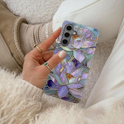 Compatible for Samsung Galaxy S24 FE 5G Case,Double Layer Shockproof Protection Heavy Duty Phone Cover,Abstract Lotus - color: Abstract Lotus, size: S24 FE