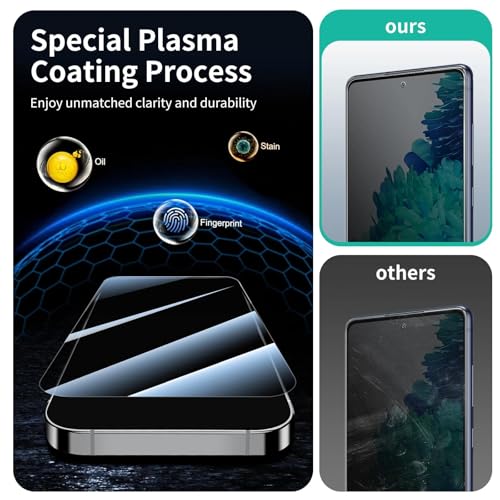 Privacy Screen Protector for Samsung Galaxy S20 FE, Anti-Spy Tempered Glass, 9H Hardness Anti-Scratch, 2.5D Curved Edges, Bubble-Free Case Friendly - 3 Pack - color: S20 FE Black