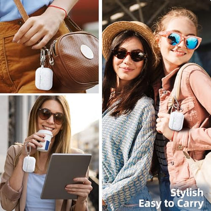 Lerobo for AirPods Pro 3 Case, Flower Engraved Soft Silicone Cover, White - color: A-White, size: AirPods Pro 3