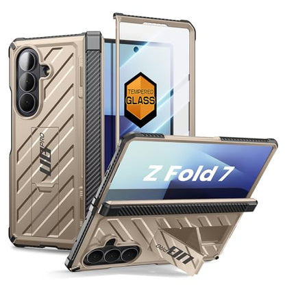 SUPCASE for Samsung Galaxy Z Fold 7 Case with Built-in Kickstand, Desert - color: Desert