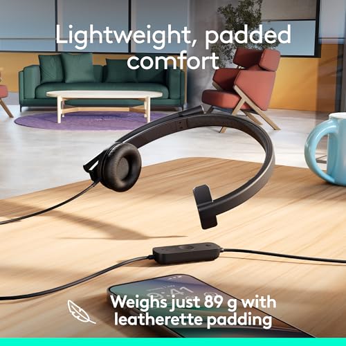 Logitech H570e USB Headset with Microphone, PC and Mac - Black - size: Teams, style: Mono