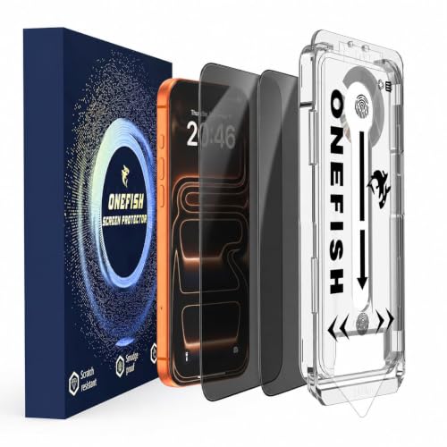 OneFish 360° Privacy Screen Protector Compatible with iPhone 17 Pro Max