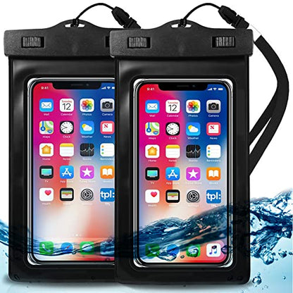 EcoGear FX Waterproof Phone Case - Cell Phone Dry Bag for iPhone & Android (2-Pack)