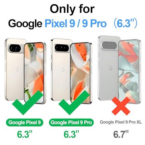 Antsturdy Compatible with Google Pixel 9 5G Wallet Case with Card Holder Women Men,Pixel 9 Pro Phone Case PU Leather Flip Protective Cover Wrist Strap Zipper Credit Card Slots RFID Blocking,PurpleBlue - color: Purple Blue