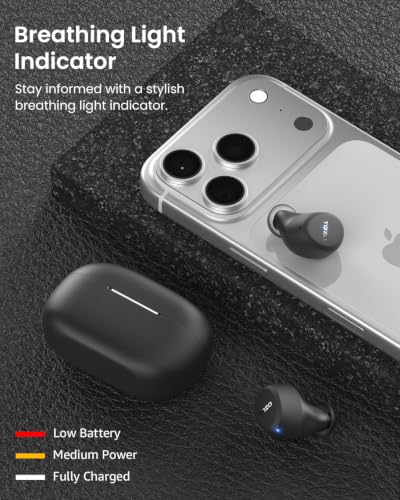 TOZO A1 Wireless Earbuds Bluetooth 5.3 Light Weight in Ear Headphones - color: Black