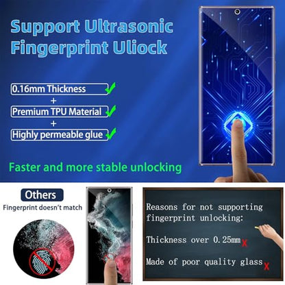 3 Pack Privacy Screen Protector for Samsung Galaxy S22 Ultra 6.8", Anti-Spy Flexible TPU Hydrogel Film for S22 Ultra, Support Fingerprint Unlock, Curved Coverage - size: Galaxy S22 Ultra