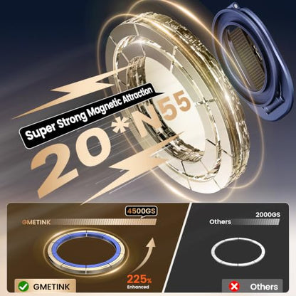 Foldable Double Sided Ring Magnetic Phone Grip & Kickstand (Blue) - color: Blue