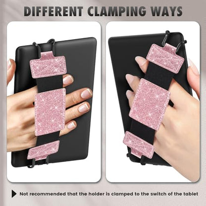 MoKo Soft Hand Strap for 6-8" Kindle eReaders Fire Tablet,Flash Light Pink - color: Flash Light Pink, style: Soft Pu Strap
