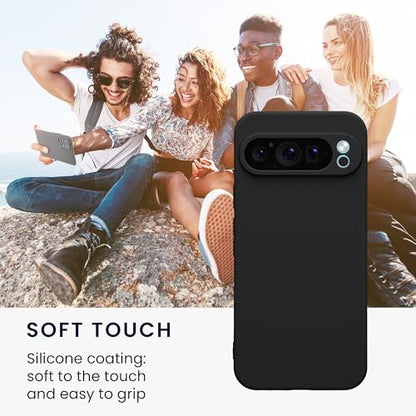 kwmobile Case Compatible with Google Pixel 9 Pro XL Case - Protective Slim TPU Phone Cover - Soft Matte Finish - Blueberry - color: blueberry