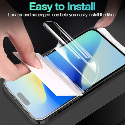 3 Pack Flexible Film Screen Protector for iPhone 16 Pro, Non-breakable Soft TPU Hydrogel Film for iPhone 16 Pro Screen Protector Film (NOT Glass) - size: iPhone 16 Pro