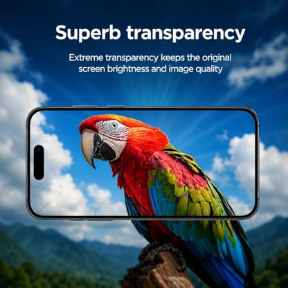 1stcase Tempered Glass [EasySetup Master] Screen Protector [2-pack Set] for iPhone 16 Pro/17/17 Pro [Case Friendly] - Clear